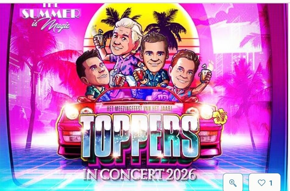4 TICKETS DE TOPPERS 20 JUNI GEVRAAGD, Drie personen of meer, Juni, Levenslied