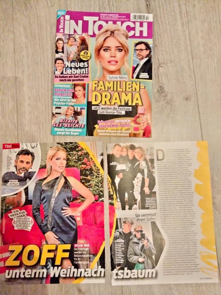 Silvie Meis cover + artikel Intouch tijdschrift Duitsland, Verzenden, Zo goed als nieuw, Tv, Overige typen