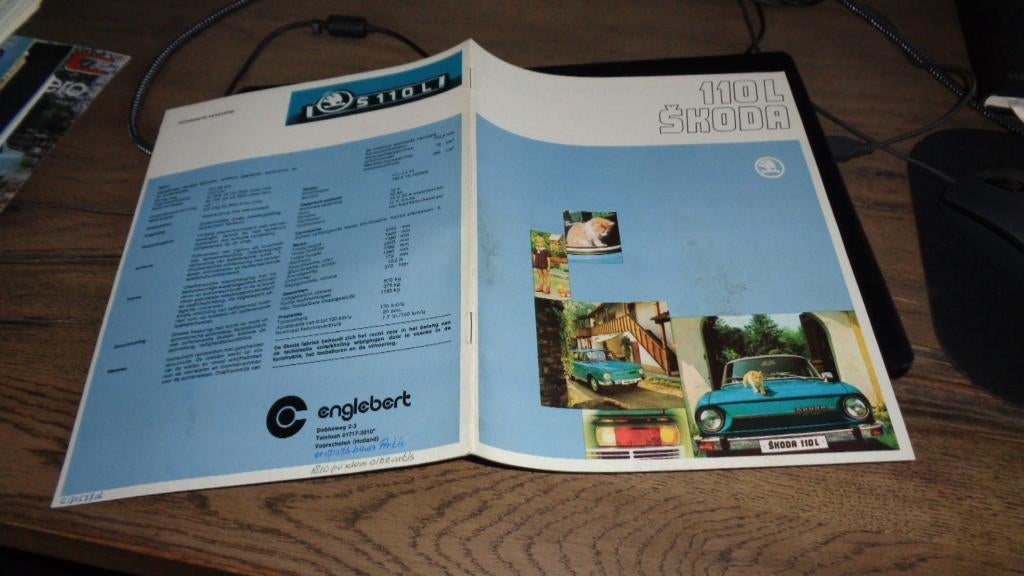 Folder SKODA  110 L, Verzenden, Gelezen, Overige merken