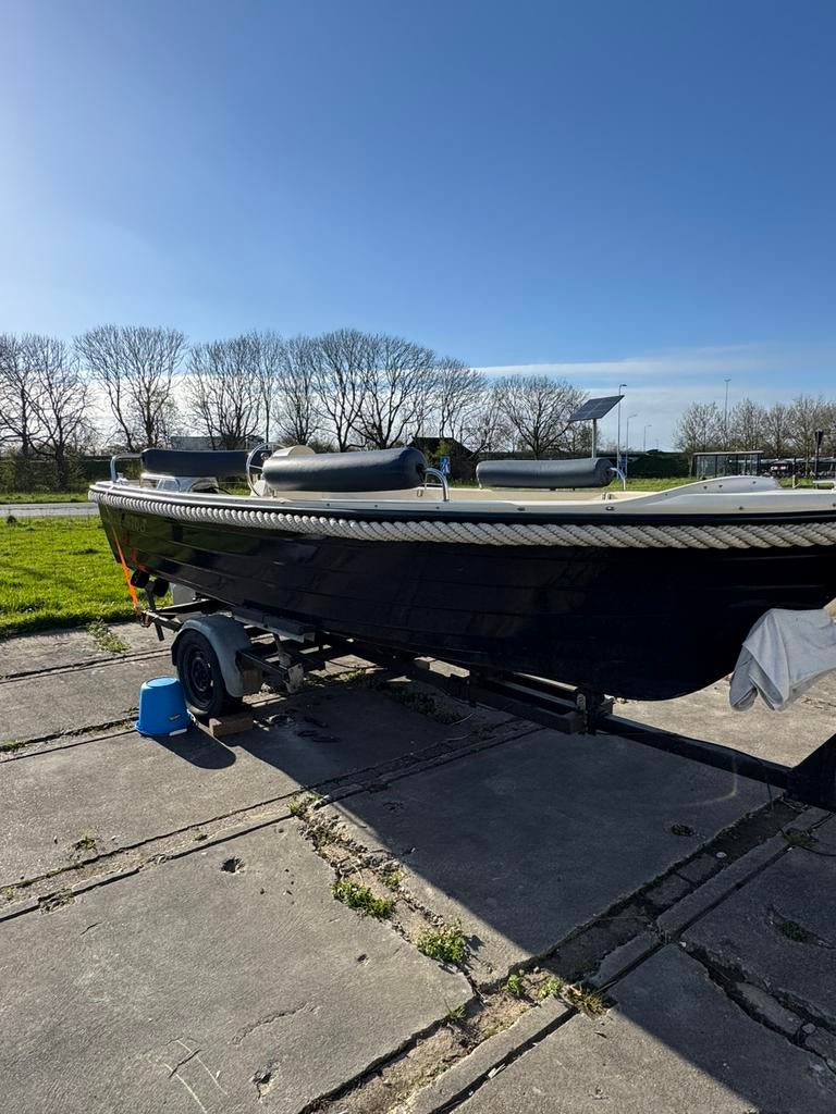 Mooie Malta 470 S sloep met Suzuki 9.9 pk + trailer, Ophalen, Tot 10 pk, Zo goed als nieuw, 3 tot 6 meter