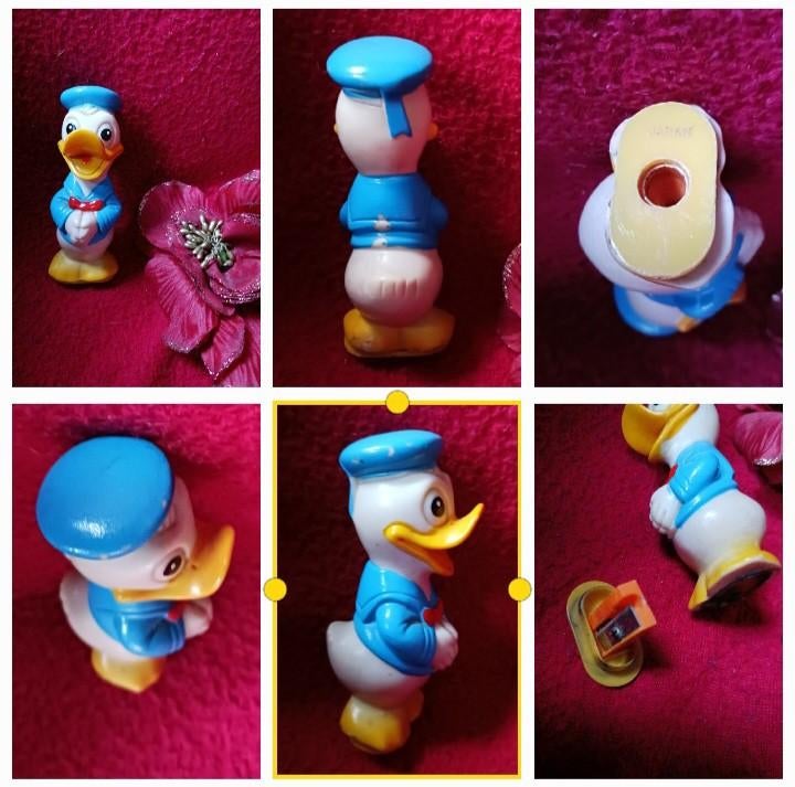 Vintage Puntenslijper Donald Duck (circa 1965-1975), Verzamelen, Disney, Verzenden, Donald Duck, Gebruikt, Beeldje of Figuurtje