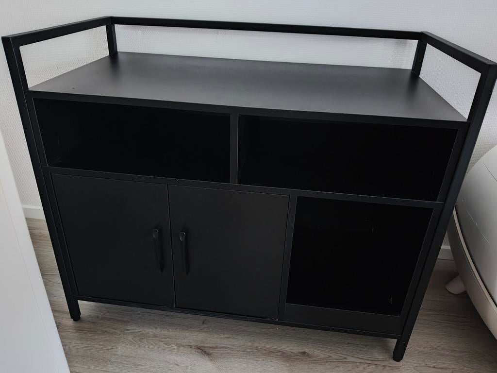 Zwart kastje voor kattenbak, Ophalen, Gebruikt, 50 tot 100 cm, Minder dan 100 cm