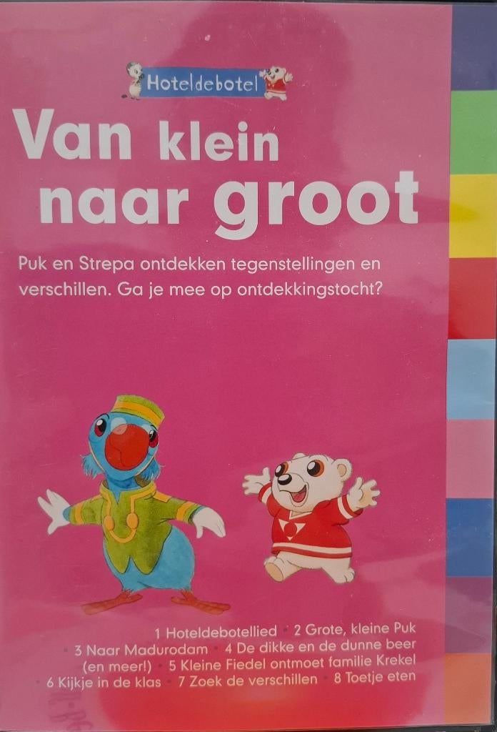 Hoteldebotel van klein naar groot KRASVRIJE DVD