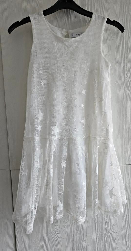 Wit Mango Kids maat M jurkje, Kinderen en Baby's, Ophalen of Verzenden, Meisje, Jurk of Rok