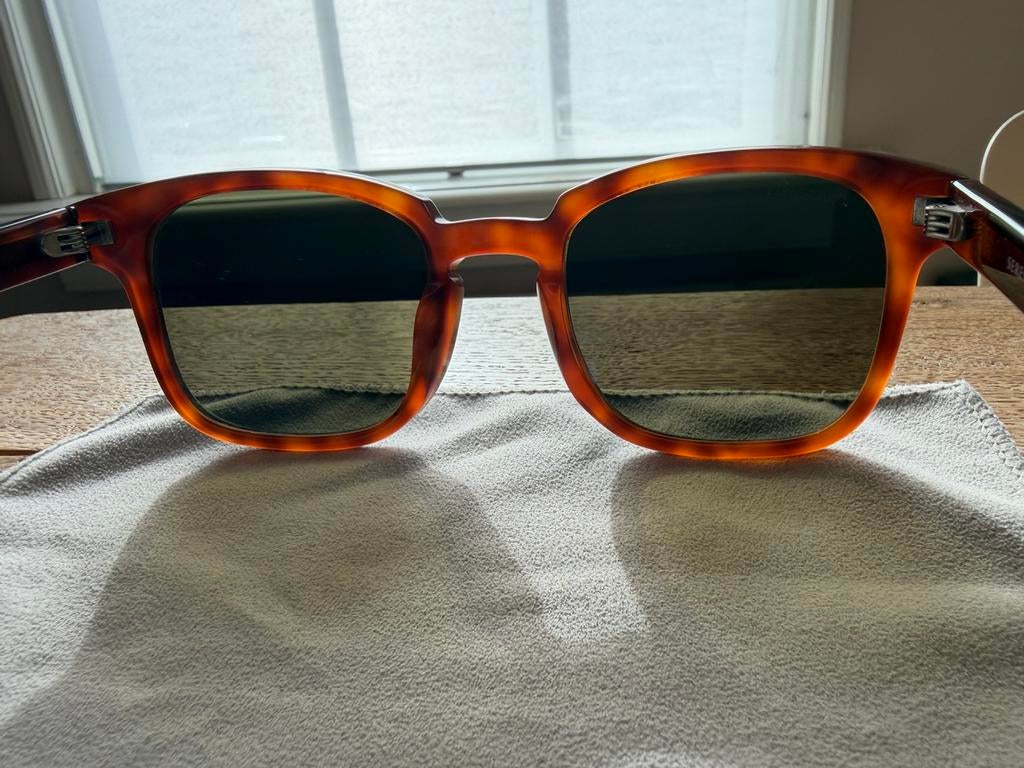 Serengeti Ethan zonnebril SS575003 groen glas bruin montuur, Overige merken, Gebruikt, Zonnebril, Bruin