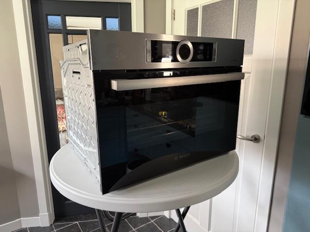 Bosch accent line stoomoven, Hete lucht, Oven, Zo goed als nieuw, Inbouw