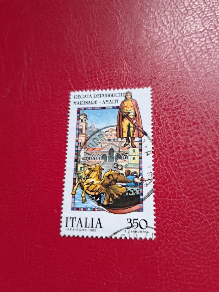 Italiaanse postzegel Regata Repubbliche Marinare - Amalfi, Ophalen of Verzenden, Gestempeld