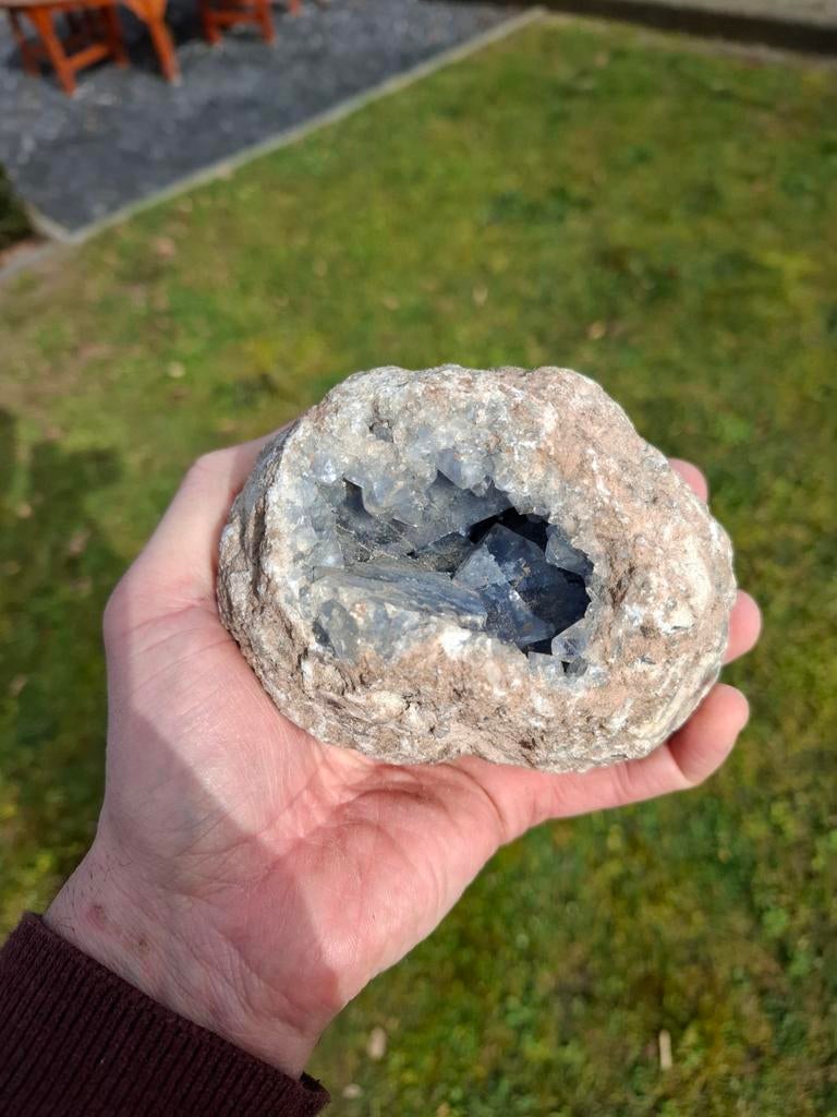 Celestien geode madagascar, Verzamelen, Ophalen of Verzenden, Mineraal