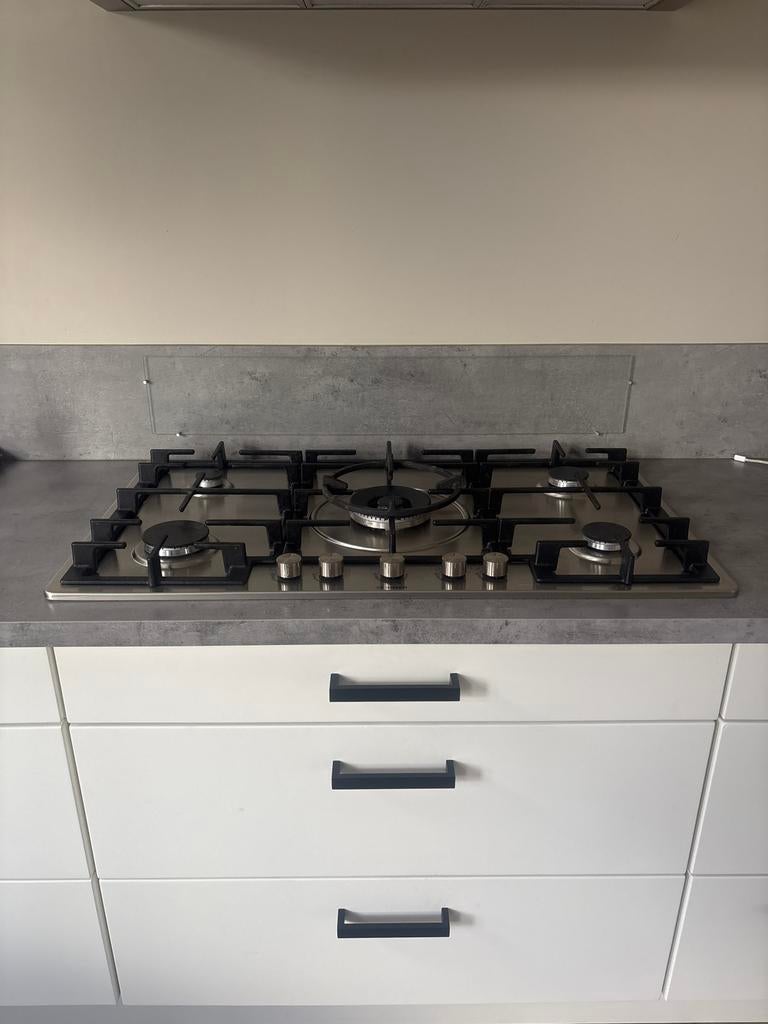 Bosch Gaskookplaat 5-pits - 90 cm breed, goede staat, Witgoed en Apparatuur, Kookplaten, Gebruikt, Ophalen of Verzenden, Inbouw