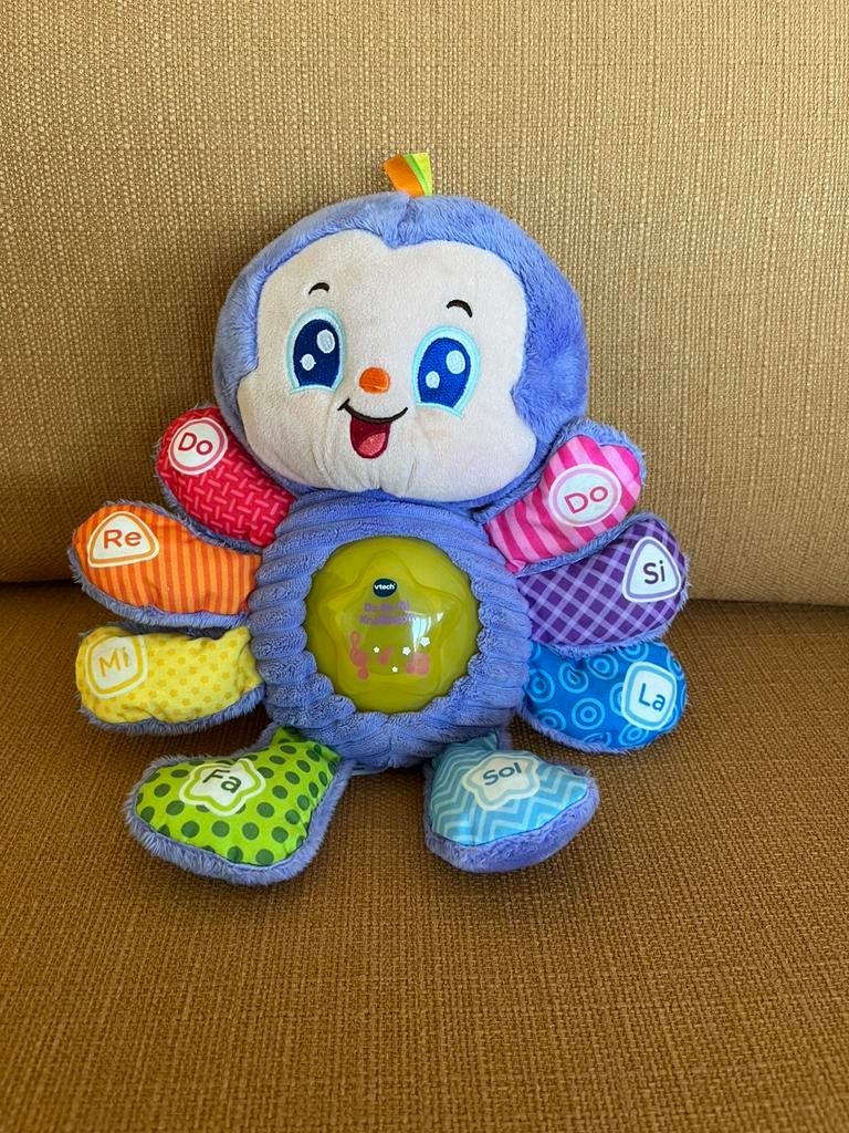 Vtech Knuffelspin, Kinderen en Baby's, Speelgoed | Vtech, Ophalen of Verzenden, Zo goed als nieuw, 6 maanden tot 2 jaar