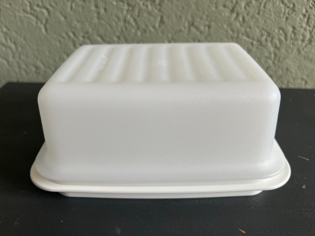 Tupperware Boterdoos Wit, Ophalen of Verzenden, Zo goed als nieuw, Wit, Bus of Trommel