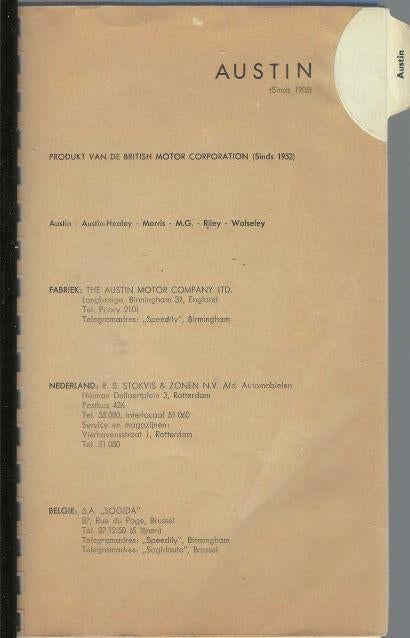 Austin A40 MK1 en MK2 1958 - 1965 autotechnisch-handboek, Verzenden