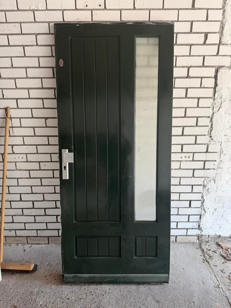 Voordeur, Doe-het-zelf en Verbouw, Deuren en Horren, Ophalen, 80 tot 100 cm, 200 tot 215 cm, Hout