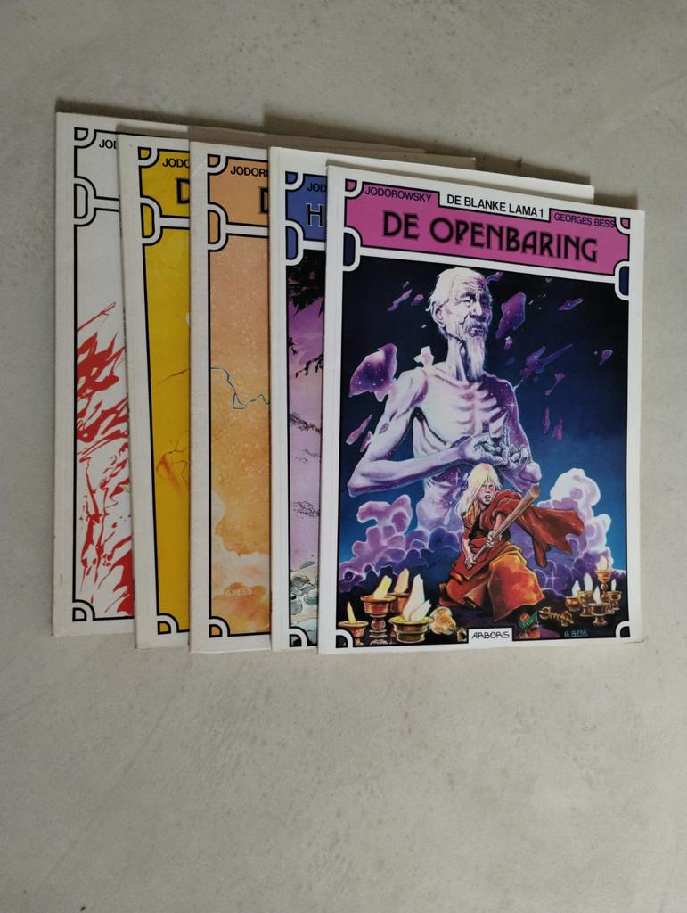 De Blanke Lama strips Compleet 1 tm 5, Boeken, Complete serie of reeks, Ophalen of Verzenden, Zo goed als nieuw