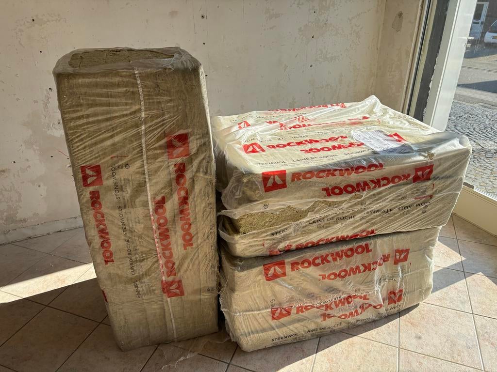 Rockwool steenwol isolatie 12 en 8cm dik, 3 pakken, Ophalen, 12 cm of meer, Nieuw, Steenwol