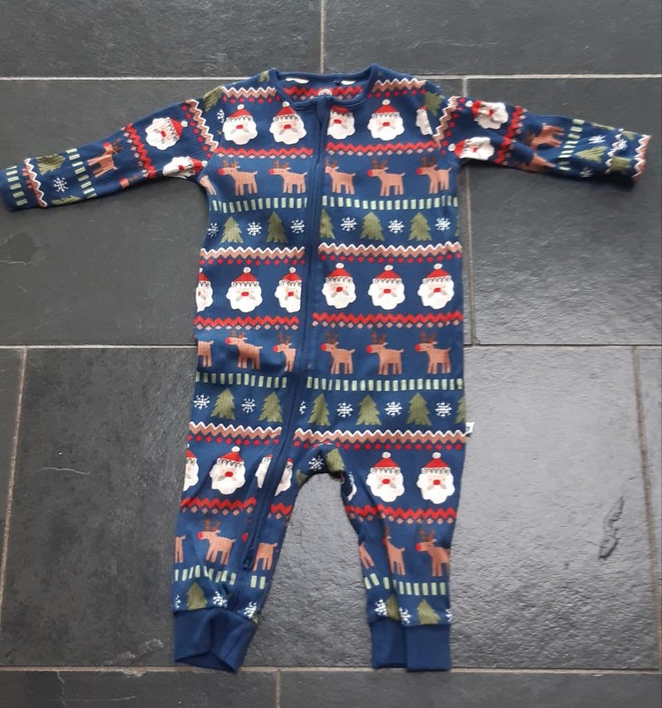Schattige blauwe kerst onesie van Next Baby., Ophalen of Verzenden, Zo goed als nieuw, Jongetje of Meisje, Pakje
