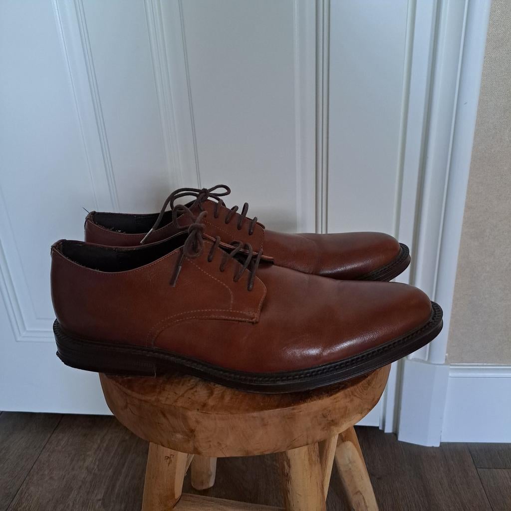 cognac schoenen mt. 46 ,5, Ophalen of Verzenden, Zo goed als nieuw, Veterschoenen, Next