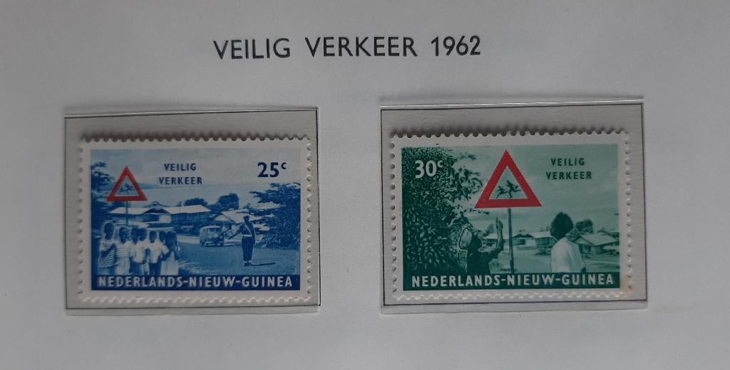 1962 Nederlands Nieuw Guinea Veilig verkeer Nvph Nr. 73 - 74, Postzegels en Munten, Ophalen, Postfris, Nieuw-Guinea