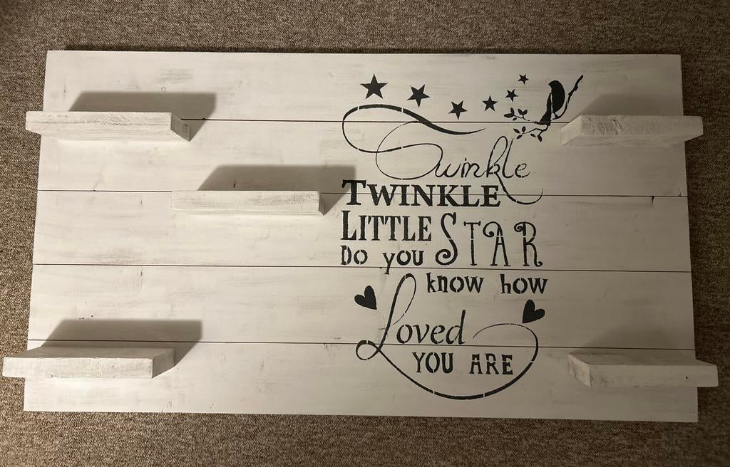 Wandbord met tekst Twinkle Twinkle Little Star, Ophalen of Verzenden, Gebruikt
