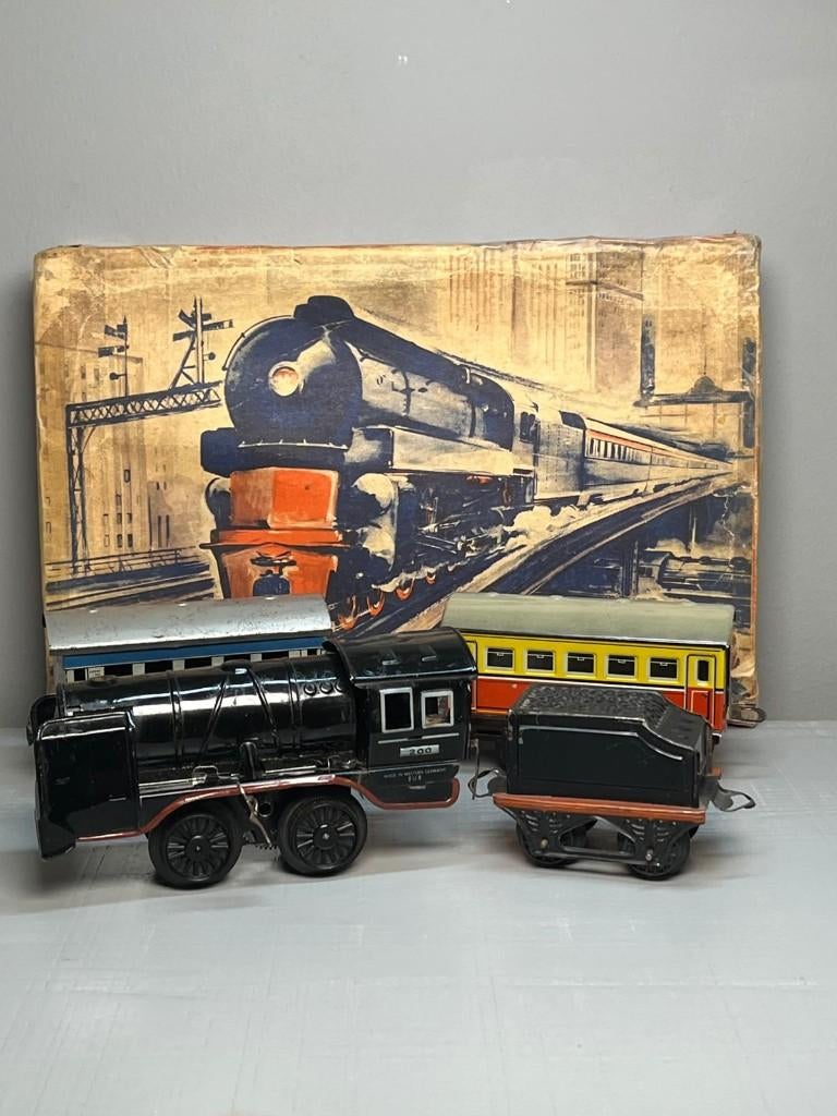 Karl Bub treinset in doos met 8x gebogen spoor (cirkel), Ophalen of Verzenden