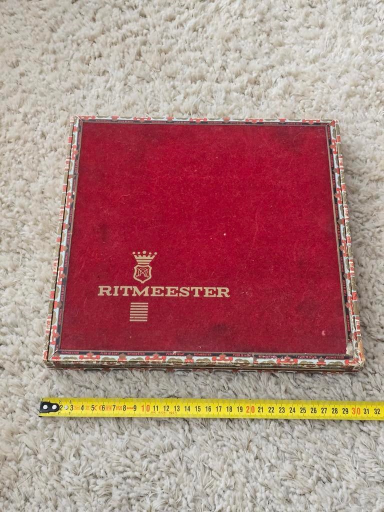 Vintage Ritmeester sigarendoos - Decoratieve opberger, Verzamelen, Merken en Reclamevoorwerpen, Ophalen, Gebruikt, Verpakking