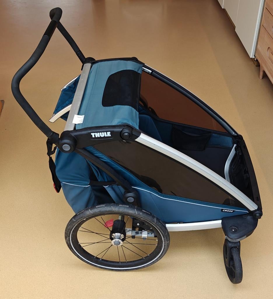 Thule Chariot Cross 2 fietskar, Ophalen, Zo goed als nieuw, Regenhoes
