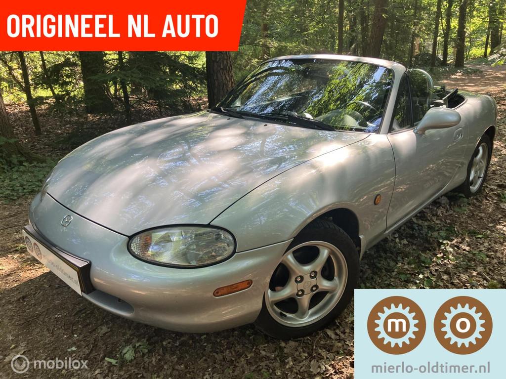 Mazda MX-5 1.6i Exclusive orNL slechts 48d km NAP !, Gebruikt, Zwart, 4 cilinders, Cabriolet