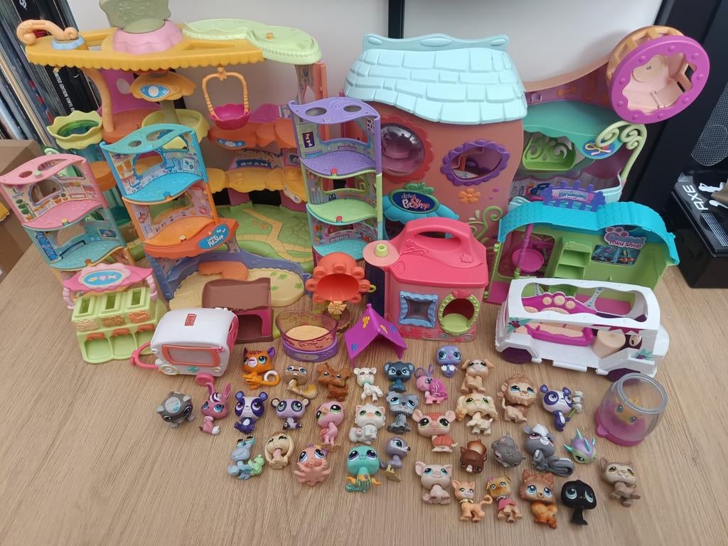 Grote set Littlest Pet Shop speelgoed met veel dieren, Ophalen of Verzenden, Gebruikt, Jongen of Meisje