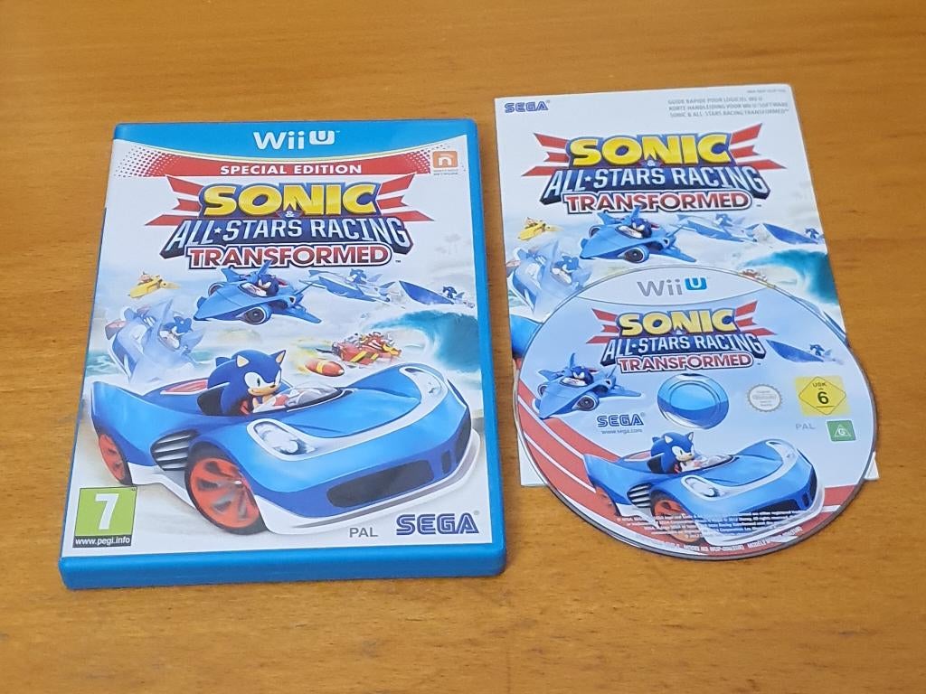 Wii U | Sonic All-Stars Racing Transformed, Spelcomputers en Games, Games | Nintendo Wii U, Gebruikt, Racen en Vliegen, 3 spelers of meer