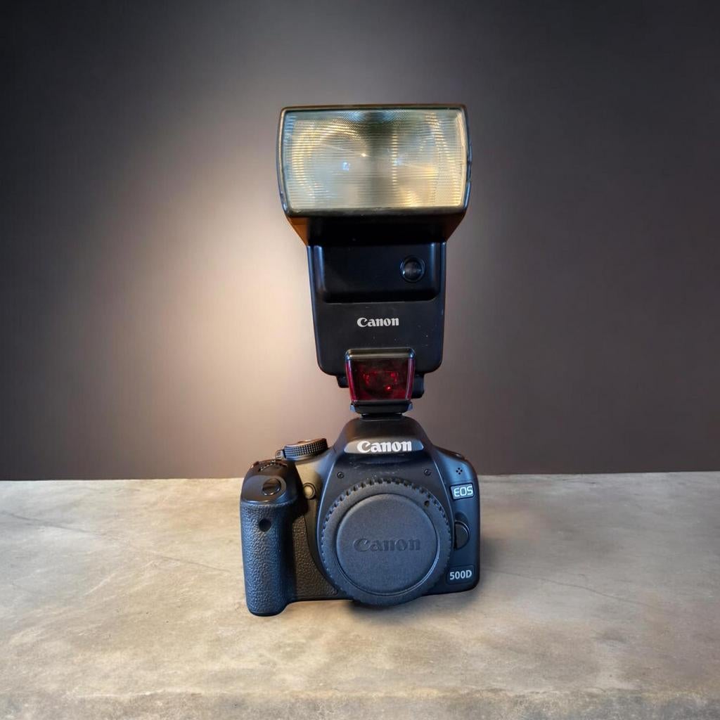 Canon EOS 500D Spiegelreflexcamera met accessoires, Gebruikt, Spiegelreflex, Canon, Ophalen of Verzenden