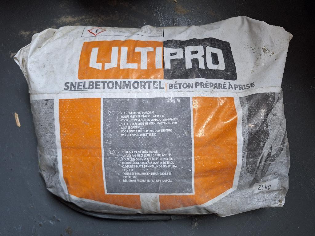 Snelbetonmortel, Ophalen, Nieuw