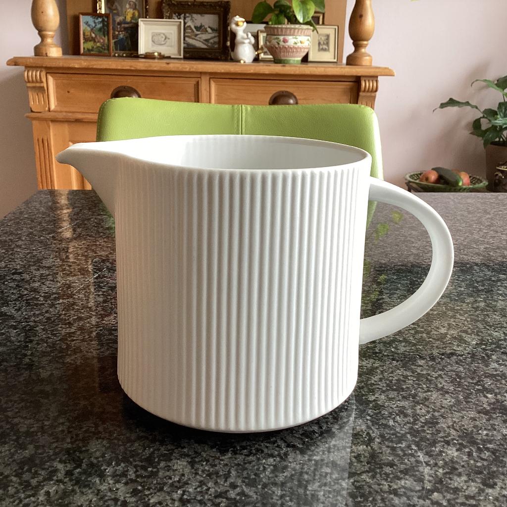 Vuurvaste melkkan, Thomas, wit, vintage, Huis en Inrichting, Ophalen, Gebruikt, Overige typen, Overige stijlen