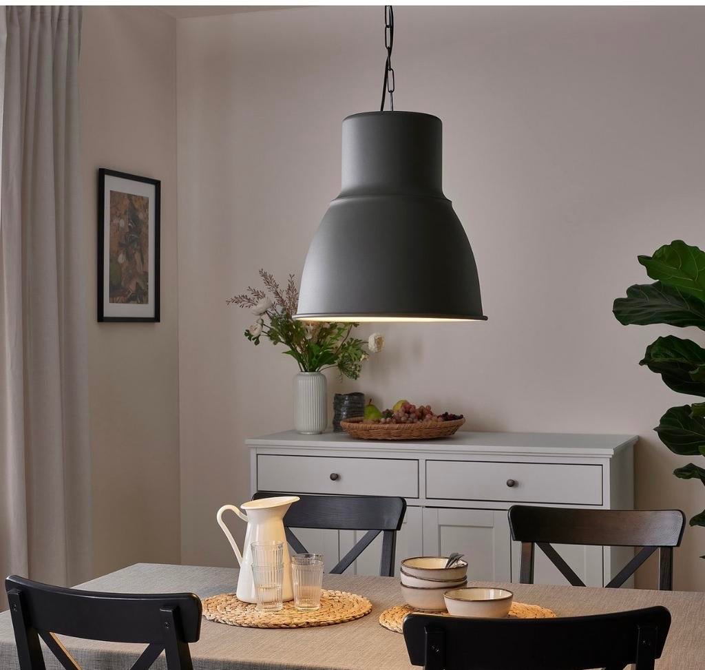 IKEA Hektar hanglamp donkergrijs 38 cm (ook per stuk), Huis en Inrichting, Lampen | Hanglampen, Ophalen of Verzenden, Zo goed als nieuw