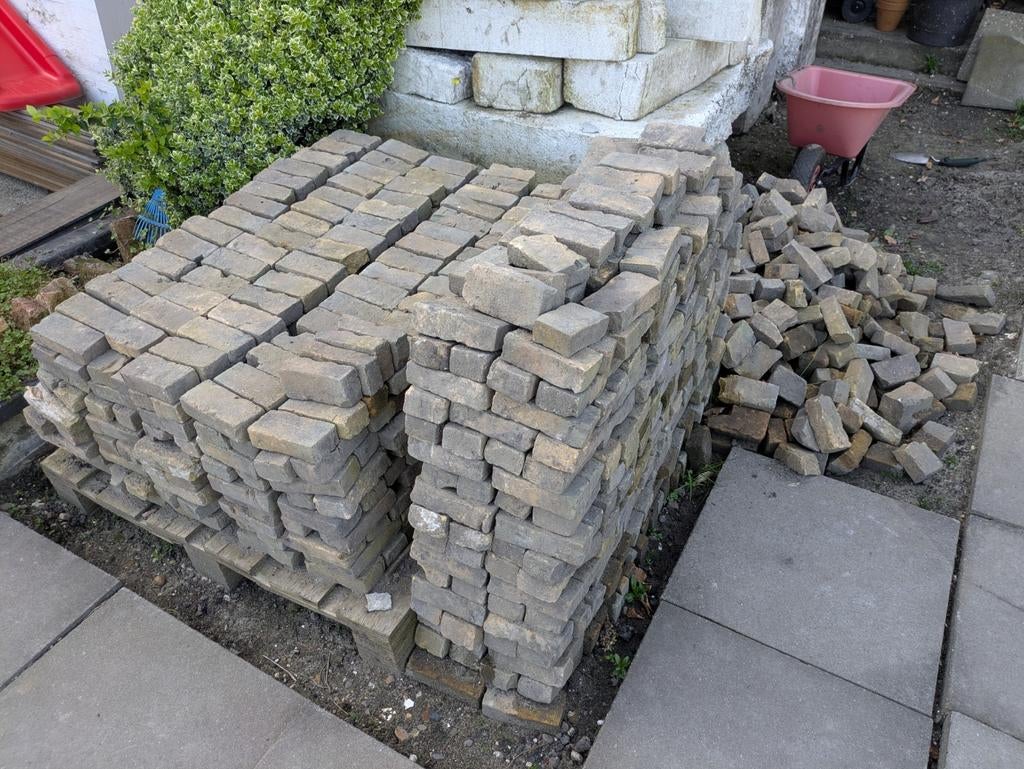 Hard gebakken oude klinkers / ijsselsteen (ca 1000 stuks), Ophalen, Gebruikt, Keramiek, Klinkers