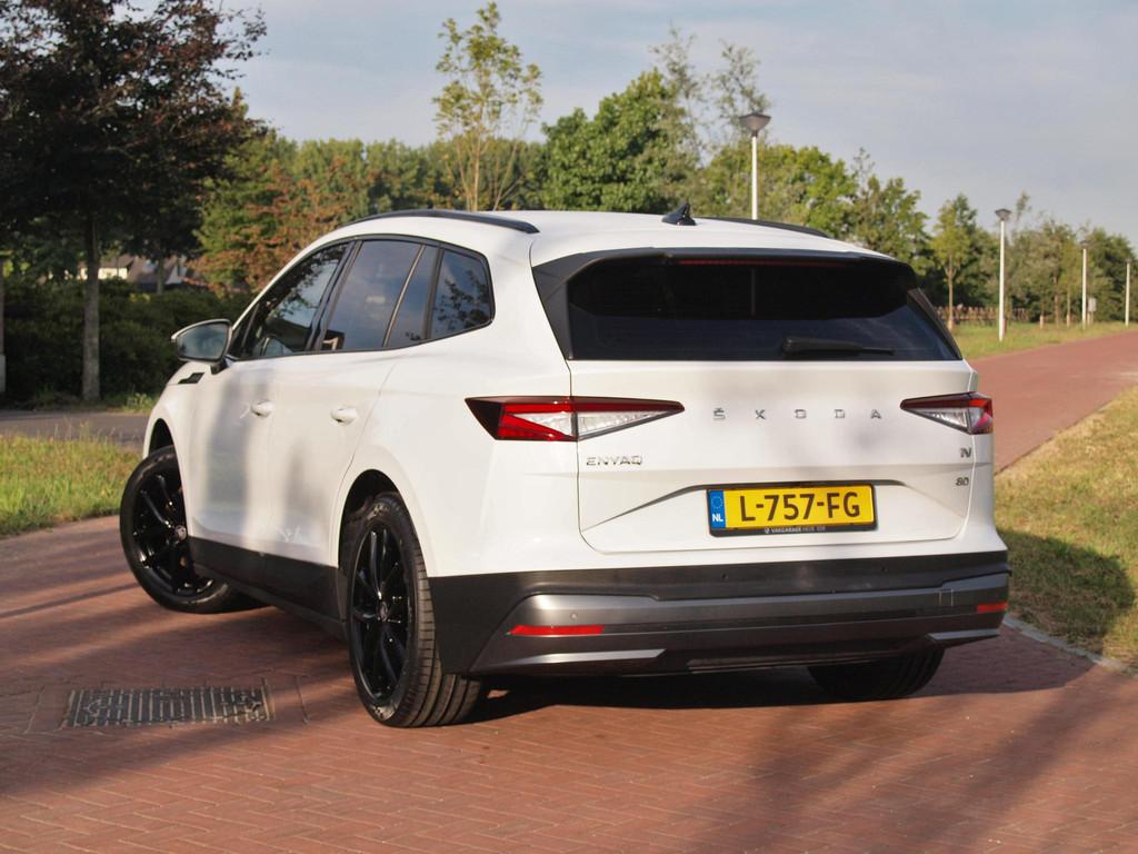 Skoda Enyaq iV 80 | Camera | Apple Carplay | Sfeerverlichtin, Gebruikt, 80 kWh, Wit, Origineel Nederlands