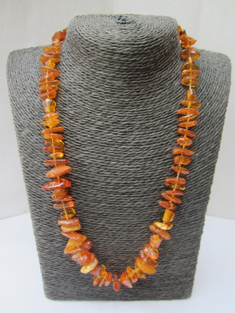 Natuurlijke barnsteen ketting 27 gram 1990#, Ophalen of Verzenden, Zo goed als nieuw, Steen of Mineraal