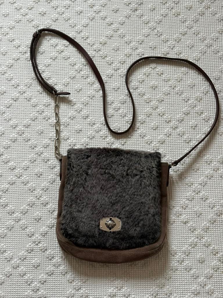 Dames tas, Ophalen of Verzenden, Gebruikt, Bruin, Schoudertasje