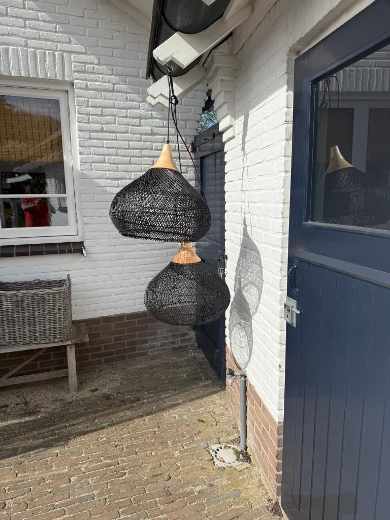 hanglamp Drum Zwart, Ophalen, Nieuw, Kunststof, 50 tot 75 cm