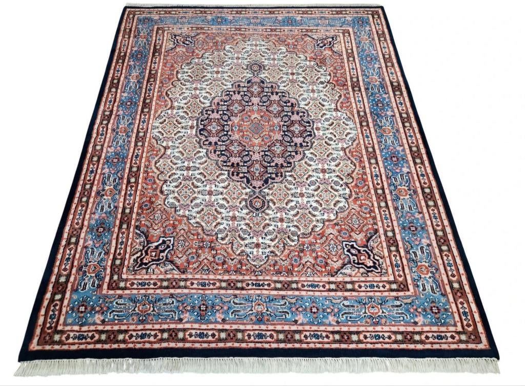 Handgeknoopt oosters wol Tabriz tapijt medallion 199x247cm