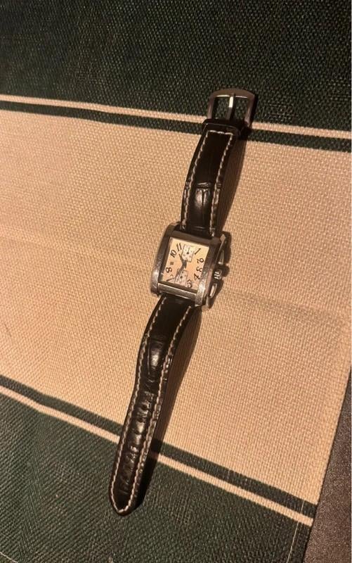 Profuomo Classic Square Chronograph – Art Deco Style, Sieraden, Tassen en Uiterlijk, Horloges | Heren, Overige merken, Overige materialen