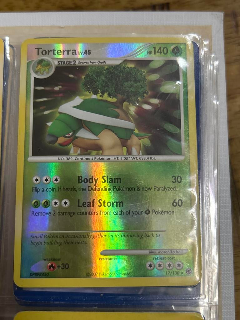 Torterra Lv.45 Pokémon Kaart - Holo Foil 2007, Ophalen of Verzenden, Gebruikt, Losse kaart, Foil