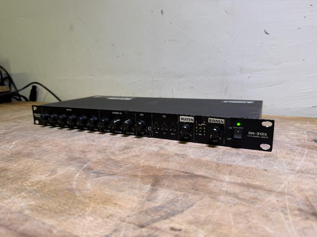 Denon DN-312X 12ch rack mixer geluid, Muziek en Instrumenten, Mengpanelen, Gebruikt, 10 tot 20 kanalen, Microfooningang, Ophalen of Verzenden