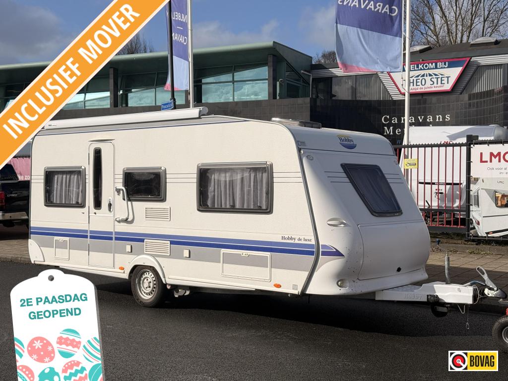 Hobby De Luxe 495 UL, Truma mover, Cassette luifel, Rondzit, Hobby, Bedrijf, 4 tot 5 meter