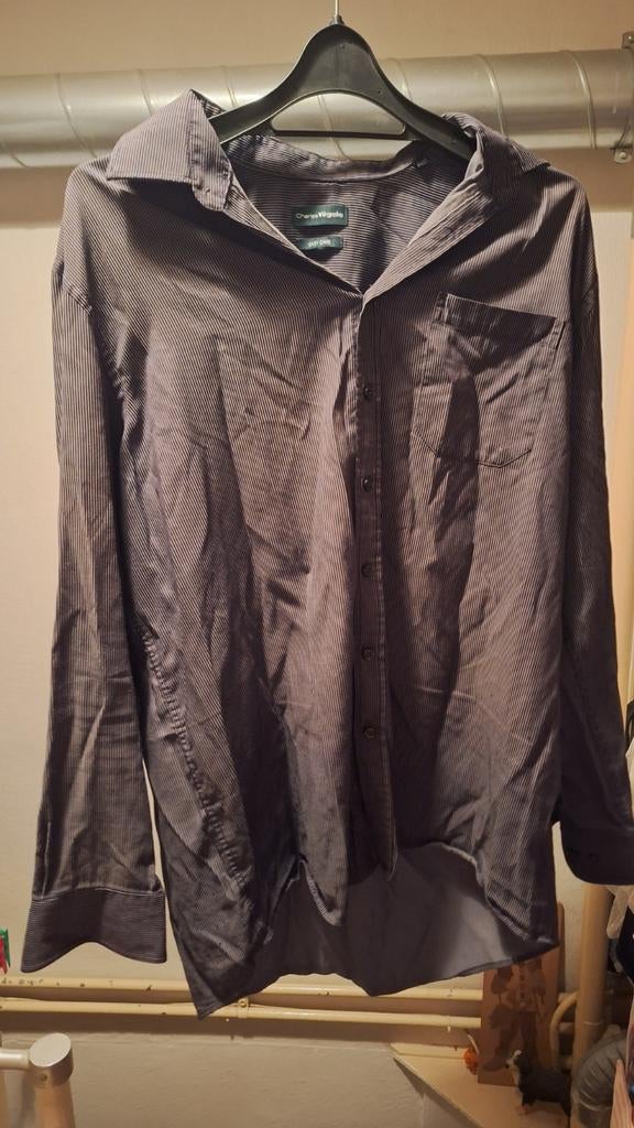 Charles Vögele gestreept overhemd - Maat 43/44 (XL), Kleding | Heren, Ophalen of Verzenden