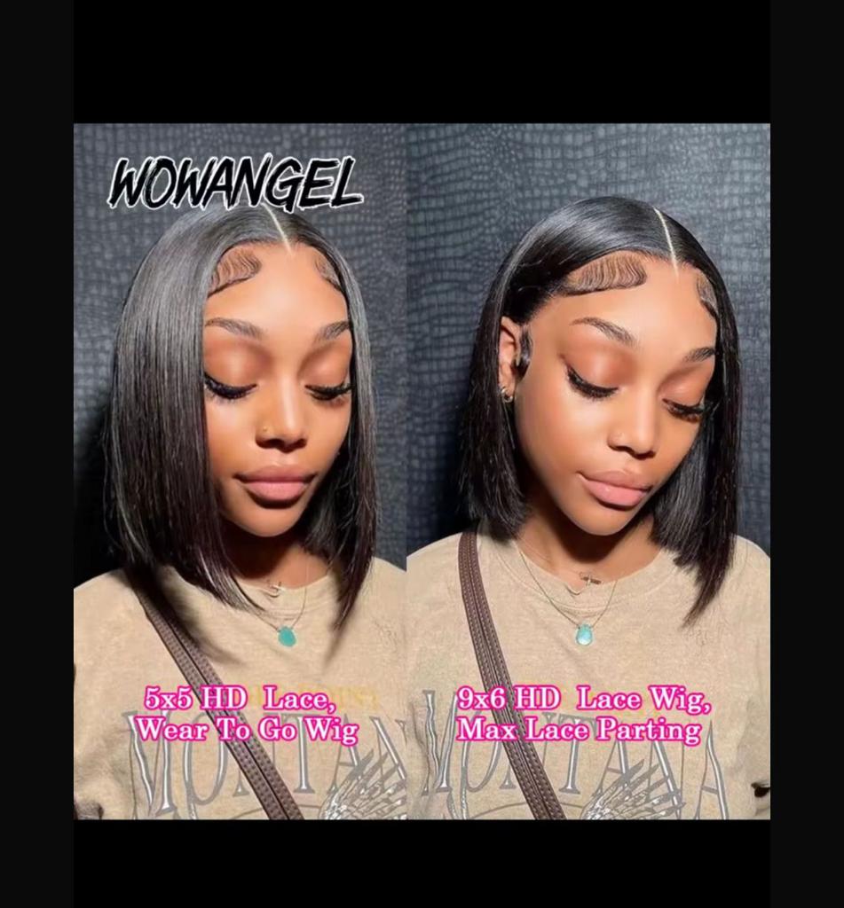 HD Bob Lace closure pruik 5x5, Eén persoon, Hard Rock of Metal