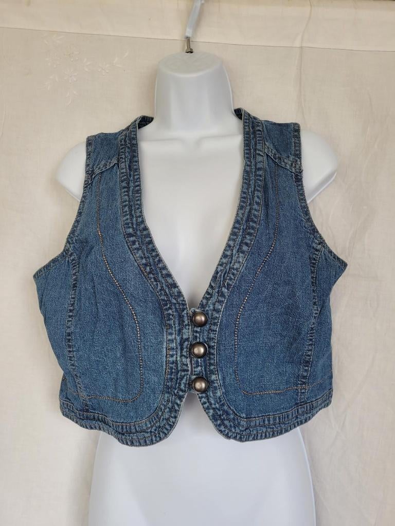 Stoer spijkerhesje mt 40 merk M&S, Maat 38/40 (M), Blauw, ., Ophalen of Verzenden