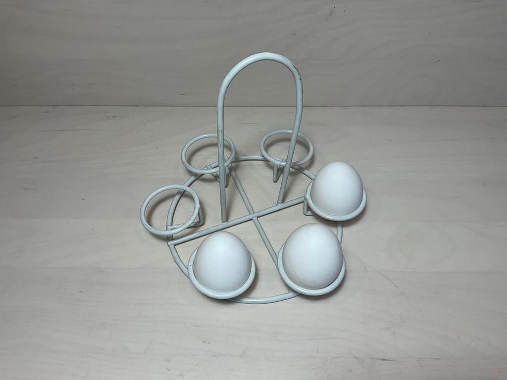 Eierrekje wit voor zes eieren, Huis en Inrichting, Keuken | Keukenbenodigdheden, Ophalen of Verzenden, Gebruikt