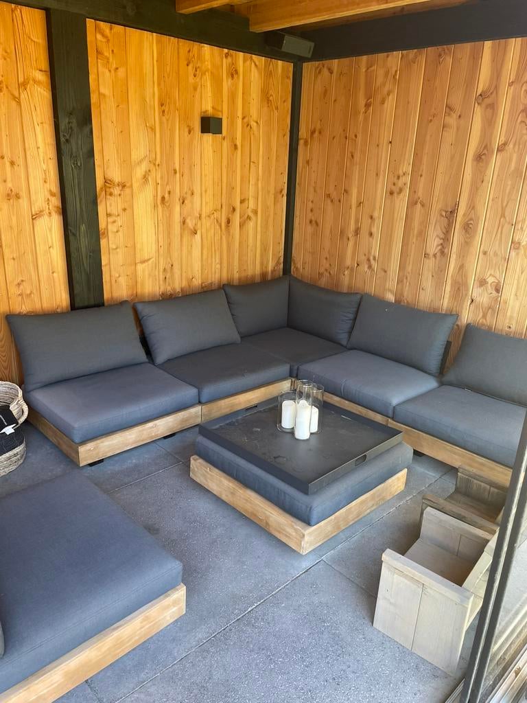 KARWEI Loek loungeset, Tuin en Terras, Tuinsets en Loungesets, Ophalen, Bank, 6 zitplaatsen, Teakhout