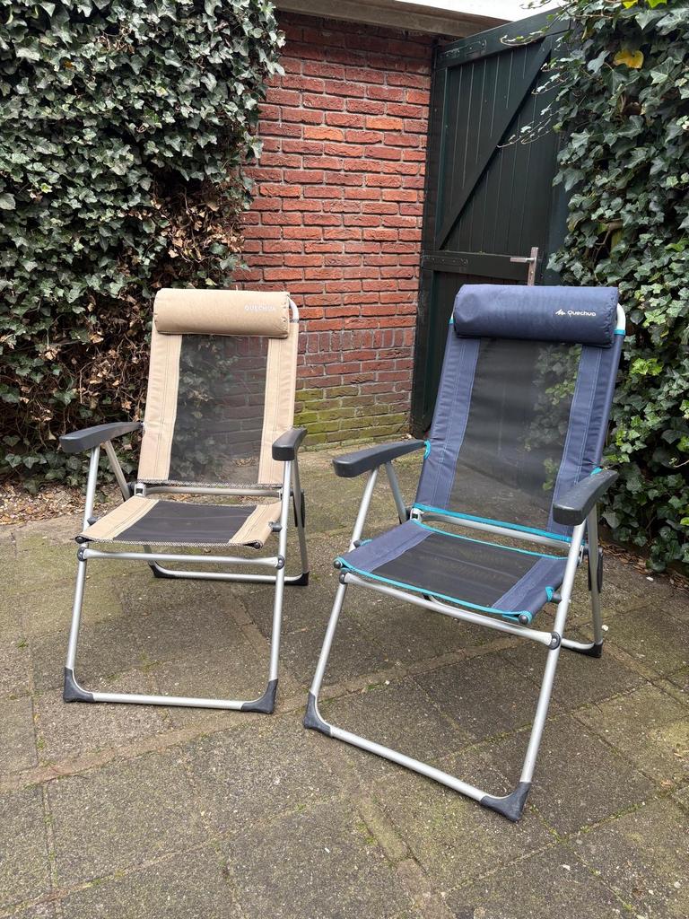 Vijf Quechua opvouwbare buiten/camping ligstoelen, Ophalen, Gebruikt, Campingstoel