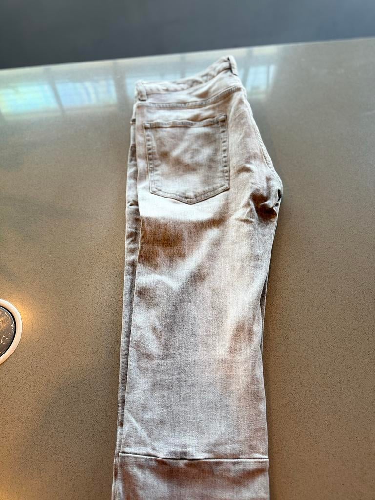 MNML Biker Jeans uit Amerika - Stijlvolle grijze denim, Ophalen of Verzenden, Zo goed als nieuw, Grijs, W33 - W34 (confectie 48/50)